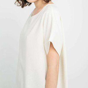 Elizabeth Suzann Georgia Tee in Ivory Silk - OS